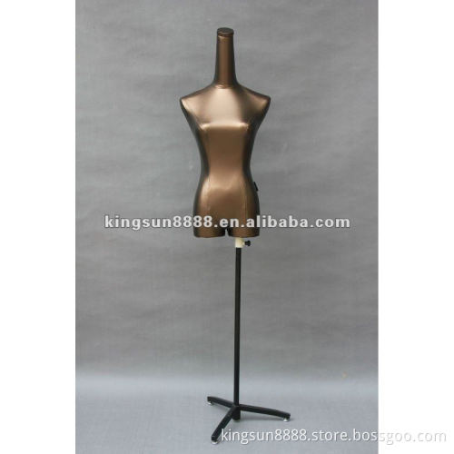 Upper body Leather covered dummy, boutique dress mannequin